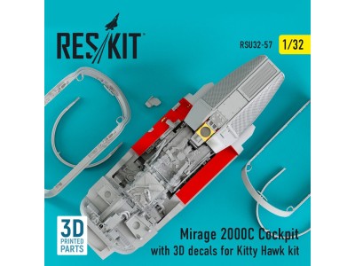 Mirage 2000C Cockpit with 3D decals for Kitty Hawk kit 