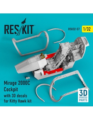 Mirage 2000C Cockpit with 3D decals for Kitty Hawk kit 