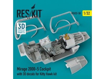 Mirage-2000-5 cockpit with 3D decals for Kitty Hawk kit 