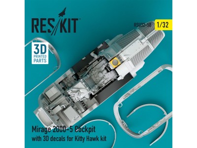 Mirage-2000-5 cockpit with 3D decals for Kitty Hawk kit 