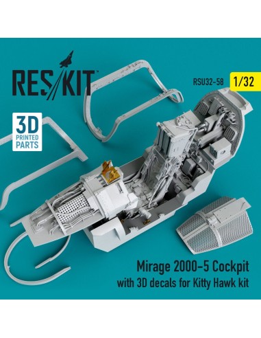 Mirage-2000-5 cockpit with 3D decals for Kitty Hawk kit 
