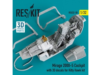 Mirage-2000-5 cockpit with 3D decals for Kitty Hawk kit 