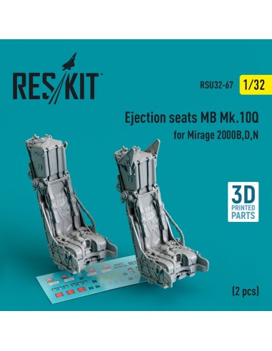 Ejection seats MB Mk.10Q for Mirage 2000B,D,N (2 pcs) (3D Printed) 