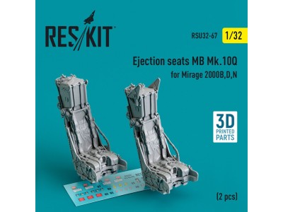 Ejection seats MB Mk.10Q for Mirage 2000B,D,N (2 pcs) (3D Printed) 