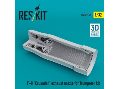 F-8 Crusader exhaust nozzle for Trumpeter kit (3D Printed) 