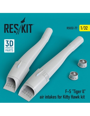 F-5 Tiger ll air intakes for Kitty Hawk kit (3D Printed) 