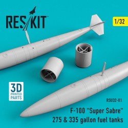 F-100 Super Sabre 275 & 335 gallon fuel tanks 