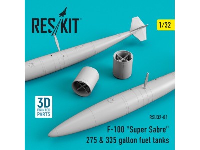 F-100 Super Sabre 275 & 335 gallon fuel tanks 