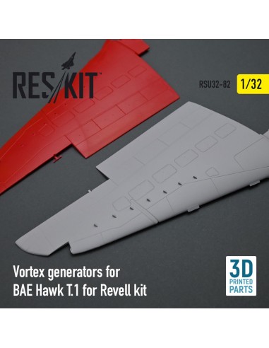 Vortex generators for BAE Hawk T.1 for Revell kit (3D Printed) 