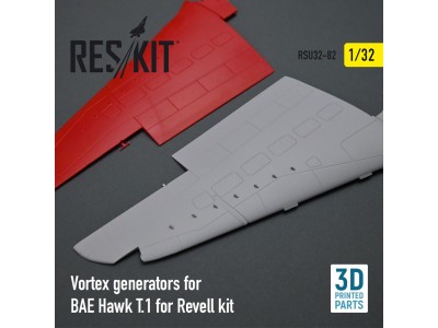 Vortex generators for BAE Hawk T.1 for Revell kit (3D Printed) 