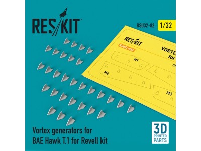Vortex generators for BAE Hawk T.1 for Revell kit (3D Printed) 