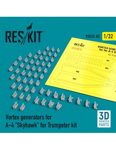 Vortex generators for A-4 Skyhawk for Trumpeter kit (3D Printed) 