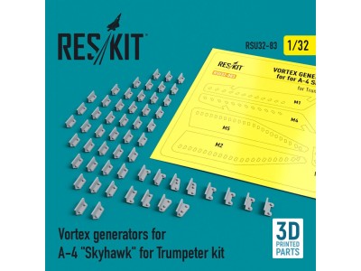 Vortex generators for A-4 Skyhawk for Trumpeter kit (3D Printed) 