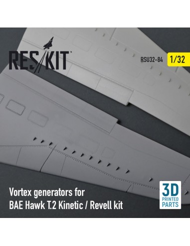 Vortex generators for BAE Hawk T.2 Kinetic / Revell kit (3D Printed) 