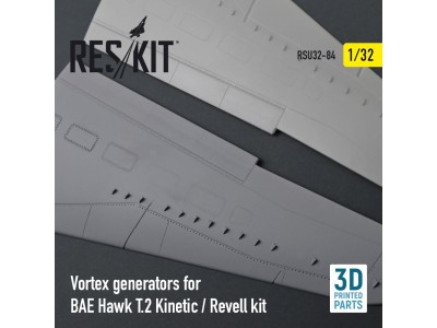 Vortex generators for BAE Hawk T.2 Kinetic / Revell kit (3D Printed) 