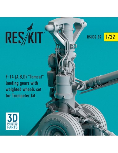 F-14 (A,B,D) Tomcat landing gears with weighted wheels set for Trumpeter kit (3D Printed) 