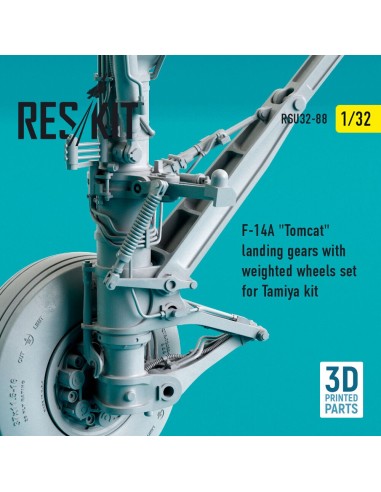 F-14A Tomcat landing gears with weighted wheels set for Tamiya kit (3D Printed) 