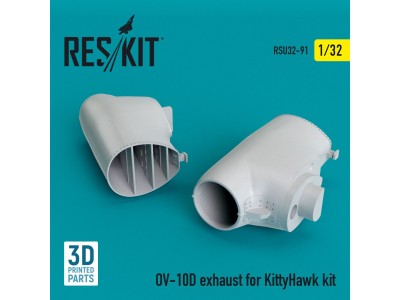 OV-10D Bronco exhaust for KittyHawk kit (3D Printed) 