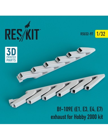 Bf-109E (E1, E3, E4, E7) exhaust for Hobby 2000 kit 