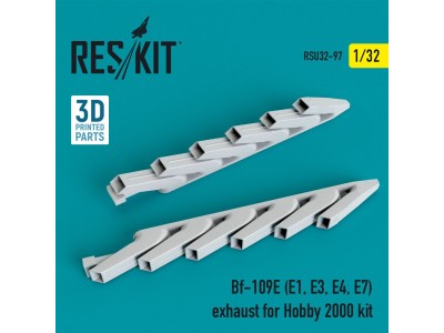 Bf-109E (E1, E3, E4, E7) exhaust for Hobby 2000 kit 