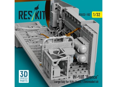 OV-10D Bronco cargo bay for Kitty Hawk/Zimimodel kit (3D Printed) 