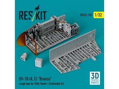 OV-10 (A,C) Bronco cargo bay for Kitty Hawk / Zimimodel kit (3D Printed) 