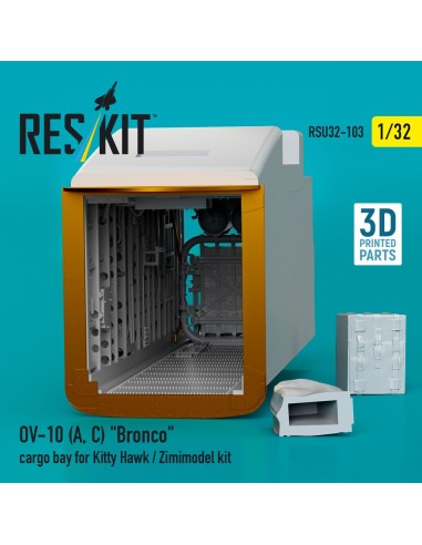 OV-10 (A,C) Bronco cargo bay for Kitty Hawk / Zimimodel kit (3D Printed) 