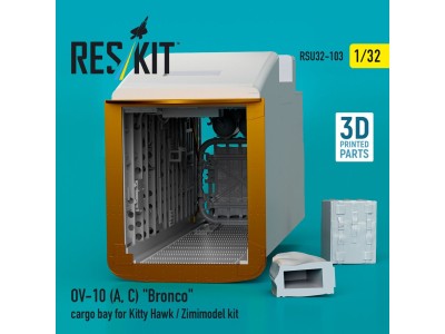 OV-10 (A,C) Bronco cargo bay for Kitty Hawk / Zimimodel kit (3D Printed) 