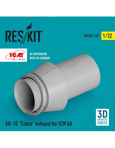 AH-1G Cobra exhaust for ICM kit (3D Printed) 