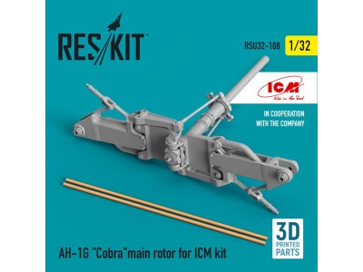 AH-1G Cobramain rotor for ICM kit (3D Printed) 