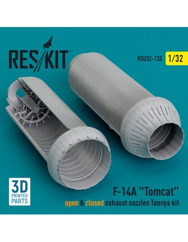 F-14A Tomcat open & closed exhaust nozzles Tamiya kit (3D Printed) 