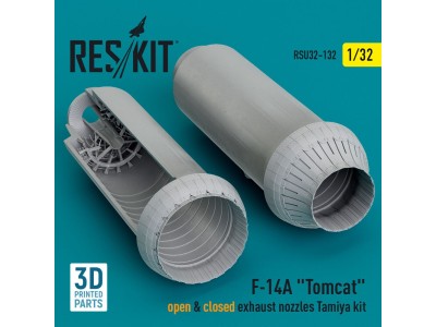 F-14A Tomcat open & closed exhaust nozzles Tamiya kit (3D Printed) 