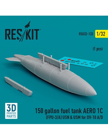 150 gallon fuel tank AERO 1C (FPU-3/A) USN & USM for OV-10 A/D (1 pcs) (3D Printed) 