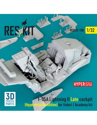 F-35A Lightning II Late cockpit (Hyperdetailed edition) for Italeri / Academy kit (3D Printed) 