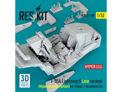 F-35A Lightning II Late cockpit (Hyperdetailed edition) for Italeri / Academy kit (3D Printed) 