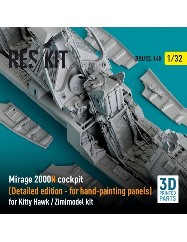 Mirage 2000N cockpit (Detailed edition) for Kitty Hawk / Zimimodel kit (3D Printed) 