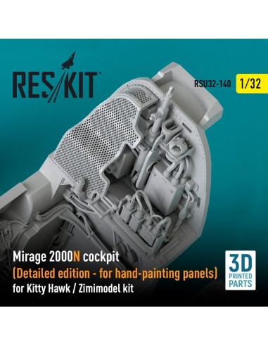 Mirage 2000N cockpit (Detailed edition) for Kitty Hawk / Zimimodel kit (3D Printed) 