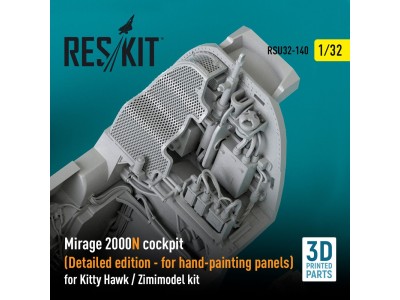 Mirage 2000N cockpit (Detailed edition) for Kitty Hawk / Zimimodel kit (3D Printed) 
