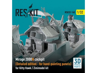 Mirage 2000N cockpit (Detailed edition) for Kitty Hawk / Zimimodel kit (3D Printed) 