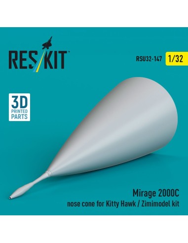 Mirage 2000C nose cone for Kitty Hawk / Zimimodel kit (3D Printed) 