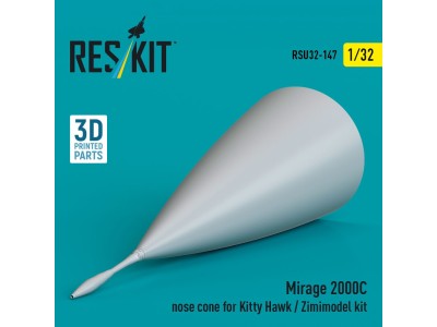 Mirage 2000C nose cone for Kitty Hawk / Zimimodel kit (3D Printed) 