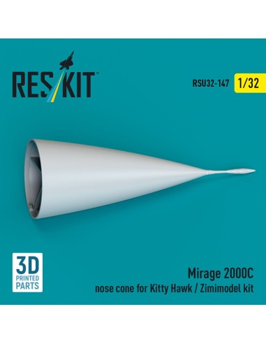 Mirage 2000C nose cone for Kitty Hawk / Zimimodel kit (3D Printed) 
