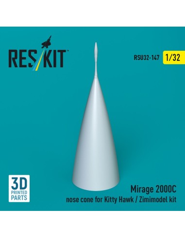Mirage 2000C nose cone for Kitty Hawk / Zimimodel kit (3D Printed) 