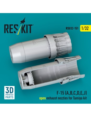 F?15 Eagle/Strike Eagle (A,B,C,D,E early,J) F100-PW-220 open exhaust nozzles for Tamiya kit (3D Printed) 