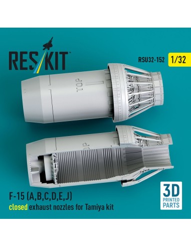 F?15 Eagle/Strike Eagle (A,B,C,D,E early,J) F100-PW-220 closed exhaust nozzles for Tamiya kit (3D Printed) 