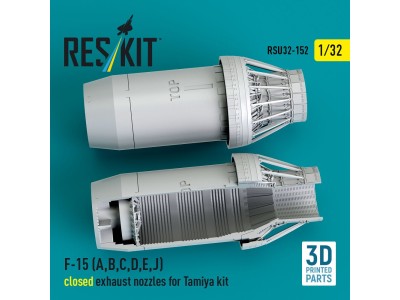 F?15 Eagle/Strike Eagle (A,B,C,D,E early,J) F100-PW-220 closed exhaust nozzles for Tamiya kit (3D Printed) 