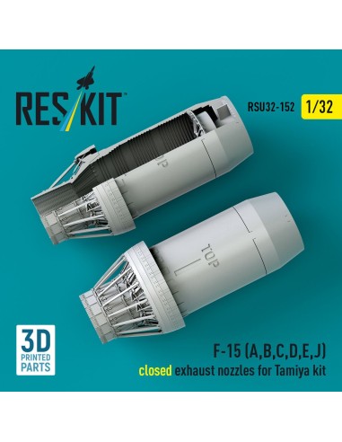 F?15 Eagle/Strike Eagle (A,B,C,D,E early,J) F100-PW-220 closed exhaust nozzles for Tamiya kit (3D Printed) 