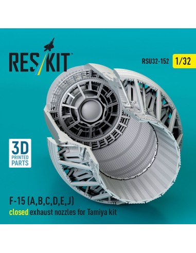 F?15 Eagle/Strike Eagle (A,B,C,D,E early,J) F100-PW-220 closed exhaust nozzles for Tamiya kit (3D Printed) 
