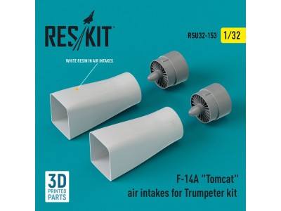 F-14A Tomcat air intakes for Trumpeter kit (3D Printed) 