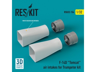 F-14D Tomcat air intakes for Trumpeter kit (3D Printed) 